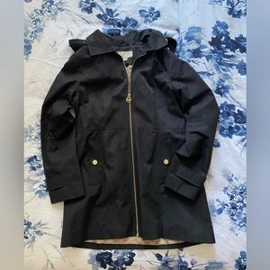 Michael Kors Black Raincoat with Gold details